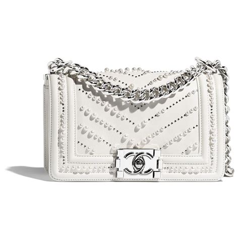 sac chanel blanc perle|chanel handbags boys.